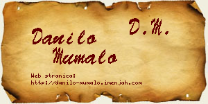 Danilo Mumalo vizit kartica